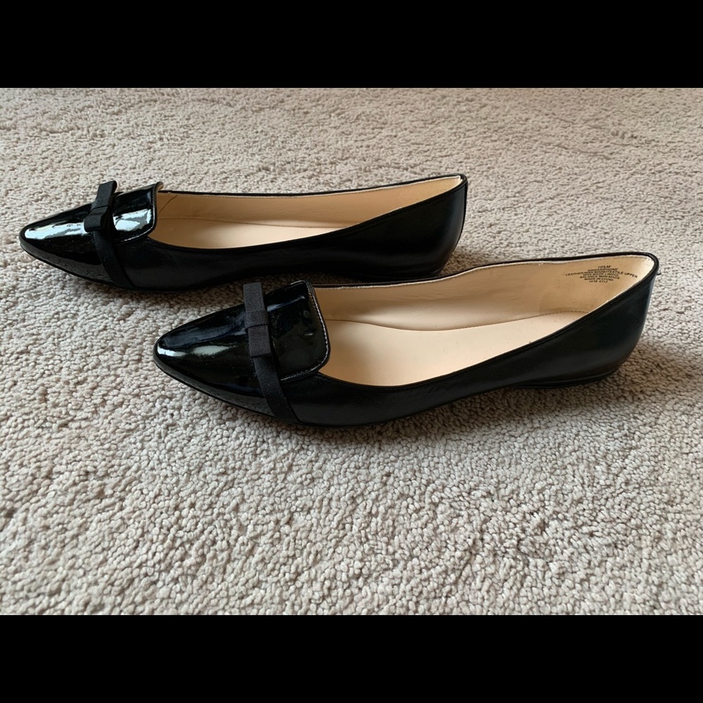 Black patent leather Nine West flats